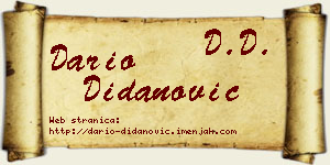 Dario Didanović vizit kartica
